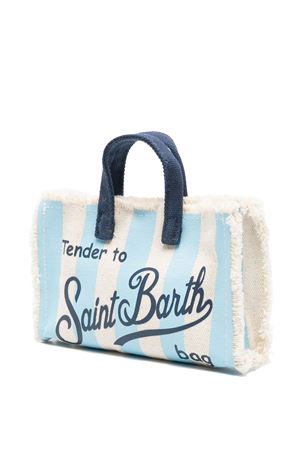 Pouch per smartphone in stile borsa tote bianco e azzurro SAINT BARTH KIDS | PHONE00102689L